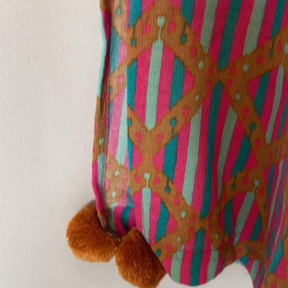 Figue Goa drawstring printed Cotton-blend Wide-leg Pants S - Picture 8 of 10